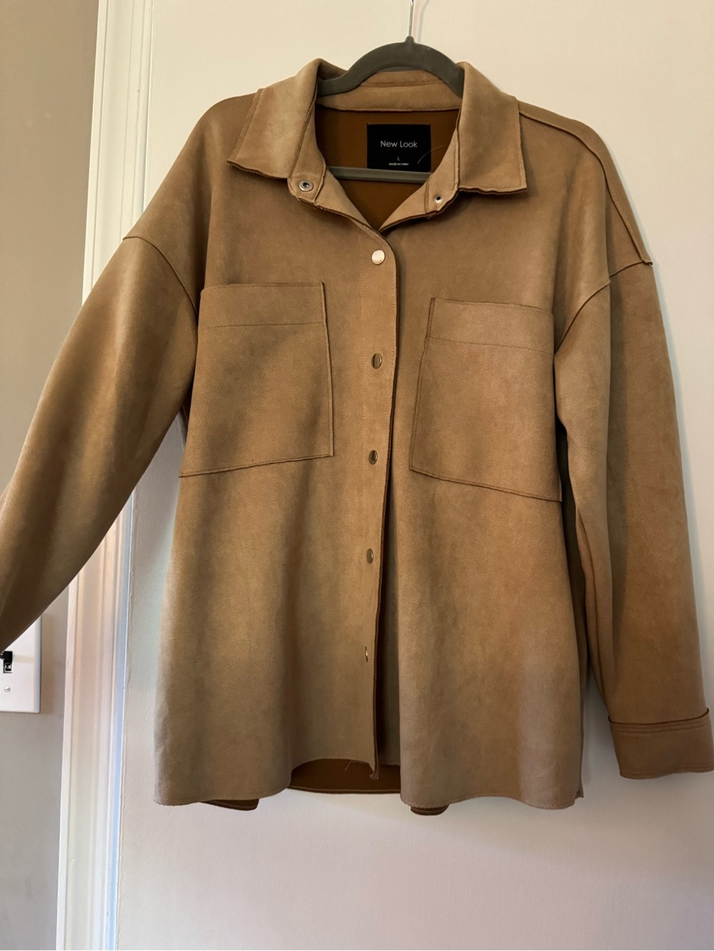 New Look Tan Suede-Look Utility Jacket